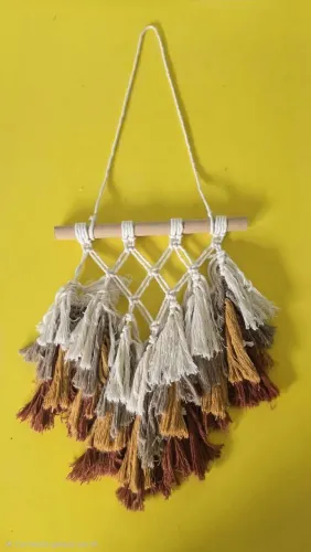 Painel de macramé