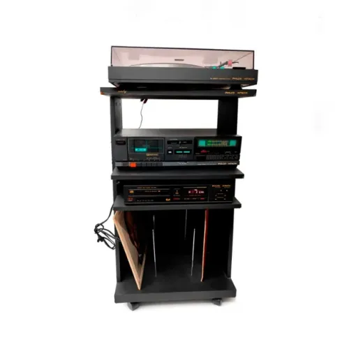 System Vintage Philco Hitachi AV9 Completo c/ Rack Original