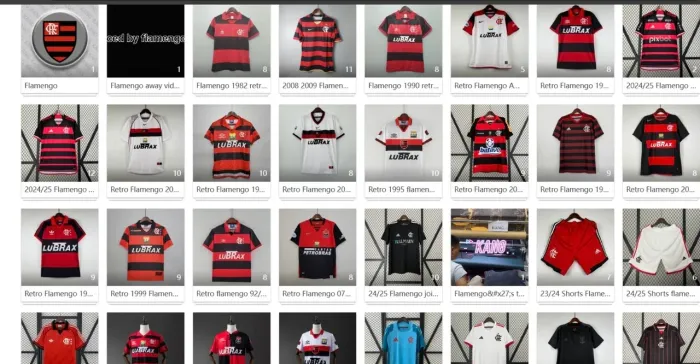 Camisas de time do Flamengo, Vasco, Palmeiras