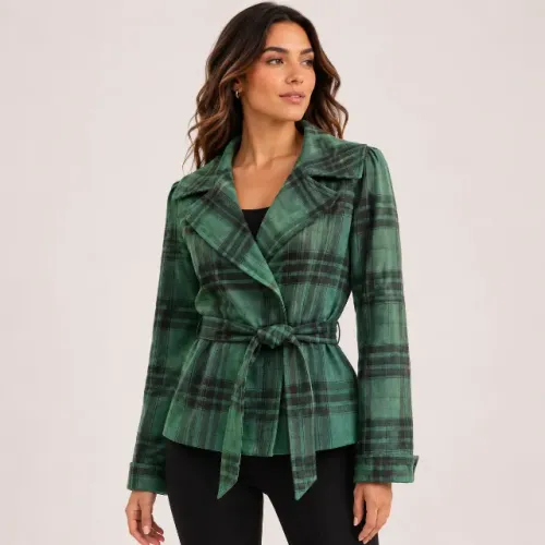 Jaqueta Verde Xadrez - Tam. 40