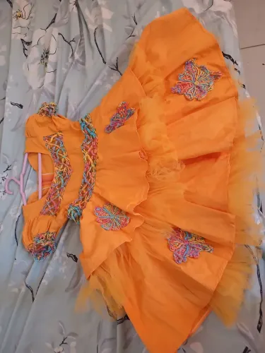Vestido junino infantil rodado clássico, junto com lacinho artesanais
