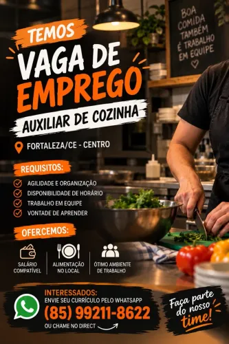 AUXILIAR DE COZINHA CENTRO FORTALEZA