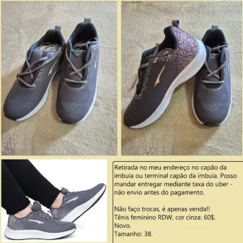 Tênis RDW cinza 38 novo