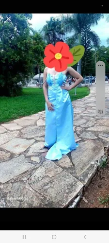Vestido azul tiffany 