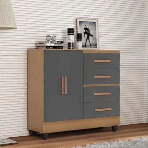 Cômoda Life pop Nature cinza 