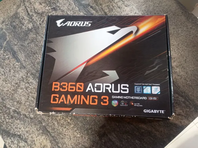 Placa Mãe Aorus B360 Gaming 3 (Completa-Leia a Descrição!)