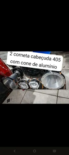 Par Corneta cabeçuda 405 com cone de alumínio 