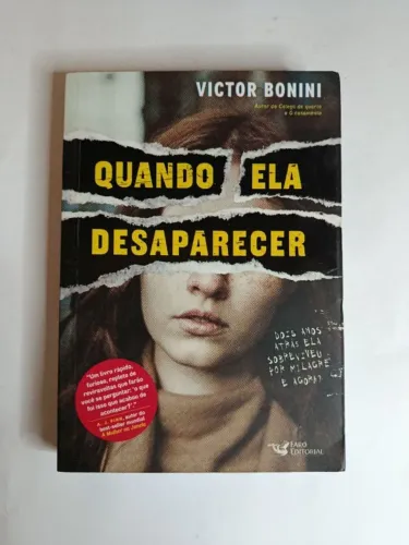 livro quando ela desaparecer de victor bonini semi novo