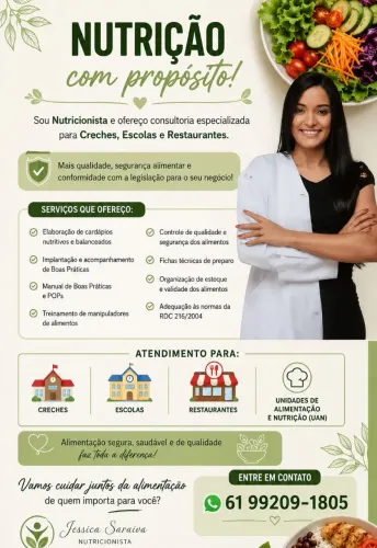 Nutricionista DF creches e escolas