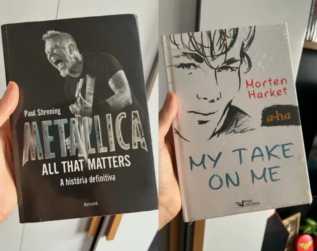 2 Livros Metallica - A- ha - Combo - Lote Com 2