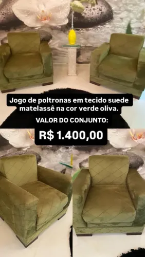 Poltrona Verde Oliva. Modernidade e Sofisticação.