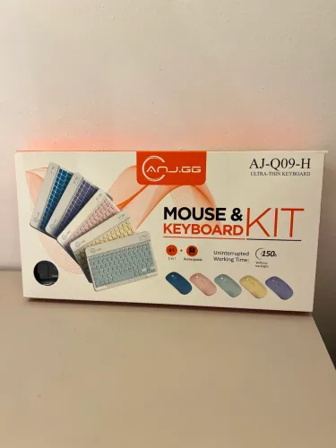 Combo Teclado e Mouse Bluetooth Ultrafino Recarregável 