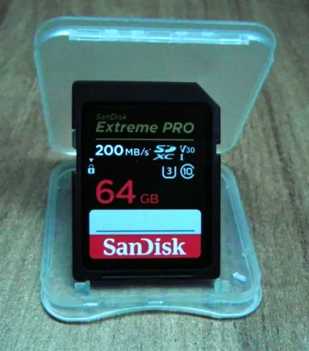 Cartão de memória Sandisk 64GB extreme pro