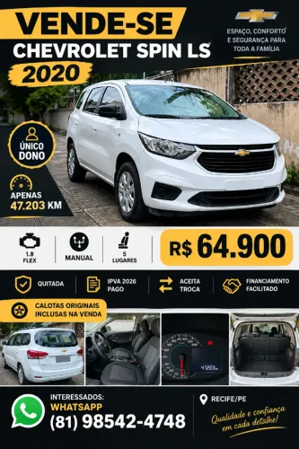 Chevrolet Spin LS 1.8 8V Econo.flex 5P Mec. 2020