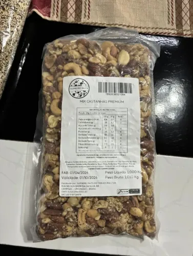 Mix Castanhas Macadâmia/caju/pará/amêndoa/nozes/1kg