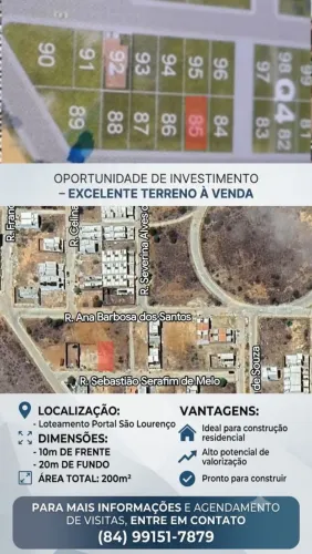 TERRENO LOTEAMENTO SÃO LOURENÇO