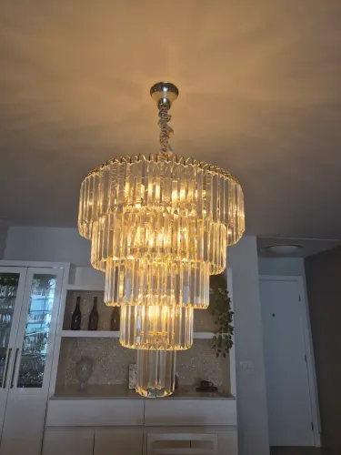 Lustre De Cristal Legítimo Versailles - Luxo E Sofisticação (Seminovo)