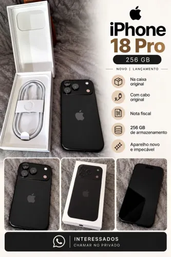 IPhone 18 Pro 256 Gb novo, na caixa