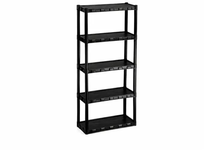 Prateleira Modular de Plástico, fácil montagem, 5 bandejas