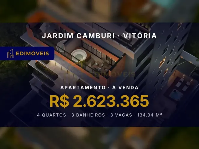 Jardim Camburi: Apartamento 4 suítes com rooftop exclusivo e piscina aquecida