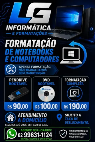FORMATAR NOTEBOOK E COMPUTADOR