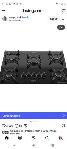 Fogão Cooktop Itatiaia 5 bocas - Novo
