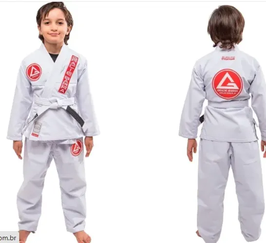 KIT GRACIE INFANTIL M2 BRANCO - JIU-JITSU | 9 A 12 ANOS
