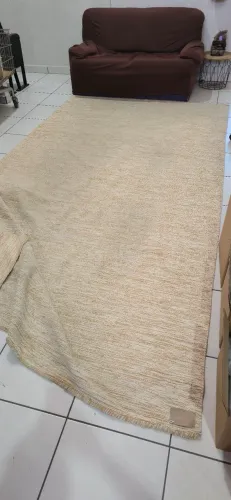 Tapete Artesanal Cia Das Fibras 2,02 x 3,76m Carícia Coleção Aconchego Retangular Organico