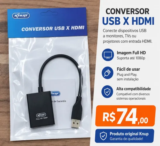 CONVERSOR USB X HDMI - KNUP