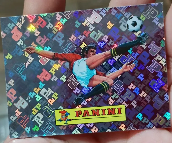 Figurinha copa zero Panini rara com listra de fábrica