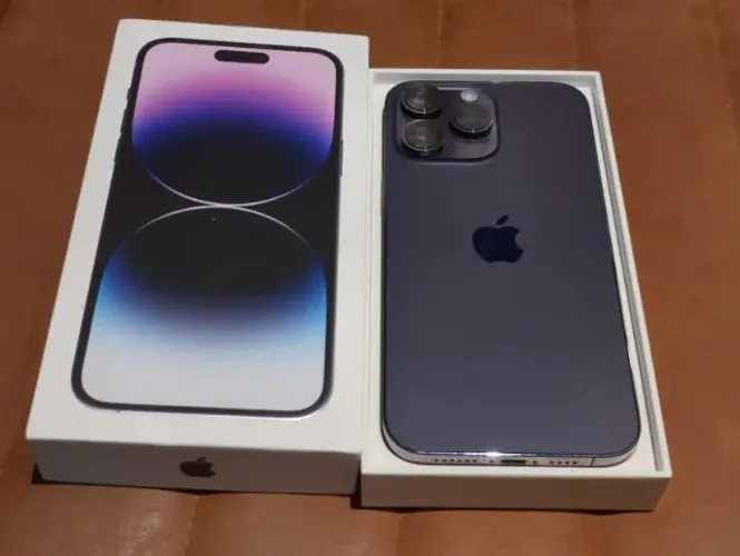 iphone 14 pro max 128GB 89% sem detalhes com caixa nota fiscal em estado de novo esim