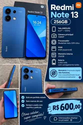 Redmi note 13azul 256gb