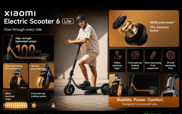Patinete Scooter Xiaomi 6 lite lacrado na caixa com garantia