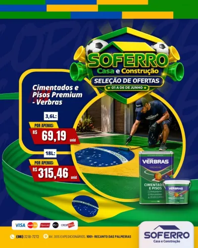 Cimentado e piso premium verbras