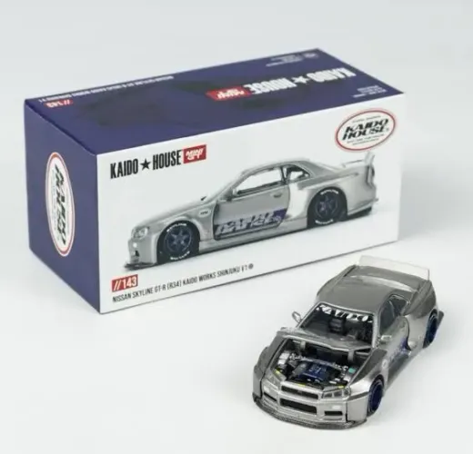 Mini Gt Kaido House Nissan Skyline Gt-r (r34) Shinjuku 143