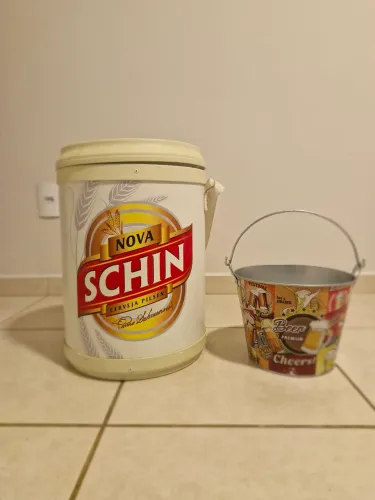 Kit Bebida gelada: Cooler Schin + balde para bebida