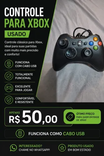CONTROLE SABOR XBOX