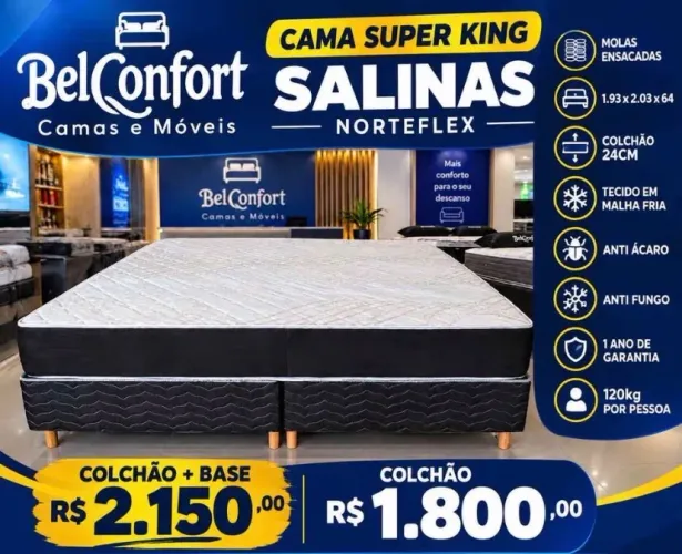 Cama super king barata de molas ensacadas