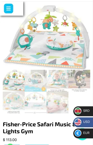 Tapete Atividades Fisher Price Importado USA