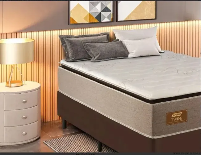 Colchão Gazin Casal Molas Ensacadas + Base box