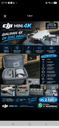 DJI Mini 2 (4K) Completo e Super Conservado!