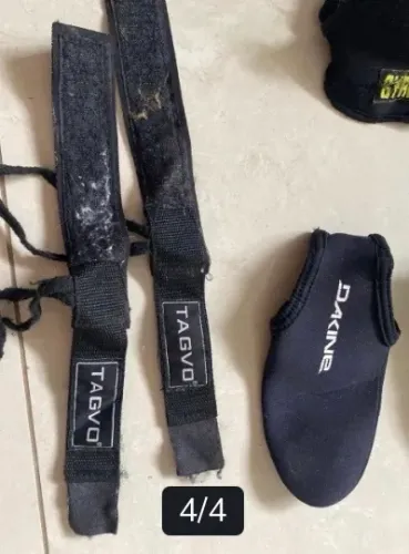 Meias de neoprene tamanho M e strep de pe de pato