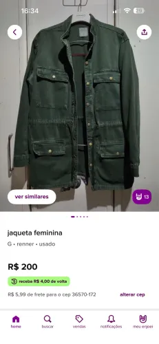Jaqueta de Sarja verde militar - Blue Steel - Original Denim - G