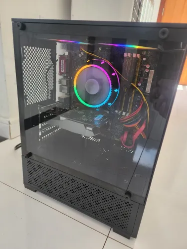 Pc Gamer 16gb + Rx550 4gb Gabinete aquário
