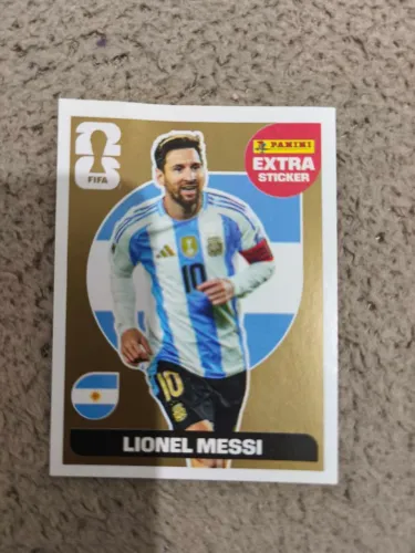 Figurinha do Messi dourada 