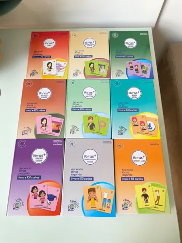 Coleção Libras+ Supergando - 9 Livros com Cartas (Aprenda Libras Jogando)