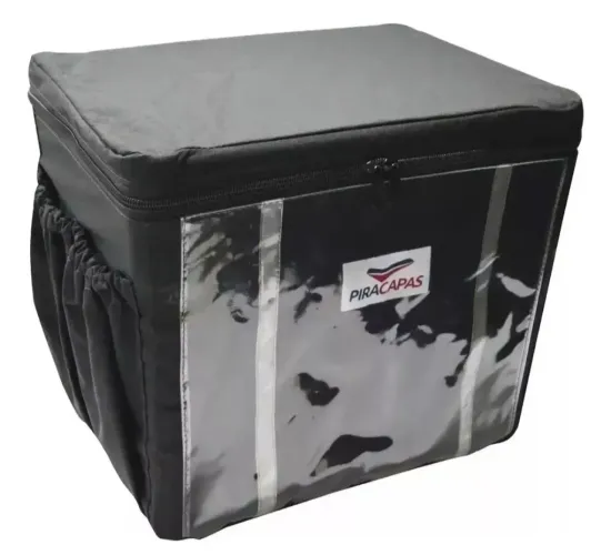 Mochila Térmica Delivery 45L Nova - Preta | Abertura Superior | Alta Resistência