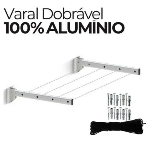Varal de Roupas de alumínio Dobrável perfeito para ficar no tempo ou praia