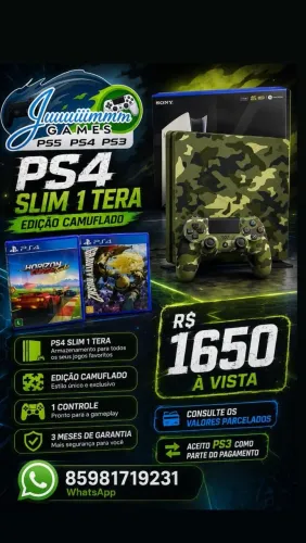 PS4 slim 1 TERA camuflado
