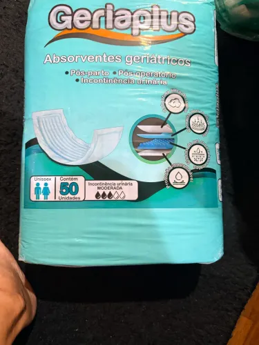 Vendo 2( pacotes ) de absorvente geriátrico  GERIAPLUS  com 60 unidades cada 